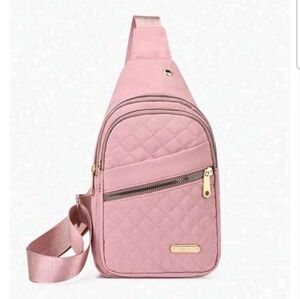 Elegant Pink Quilted Backpack